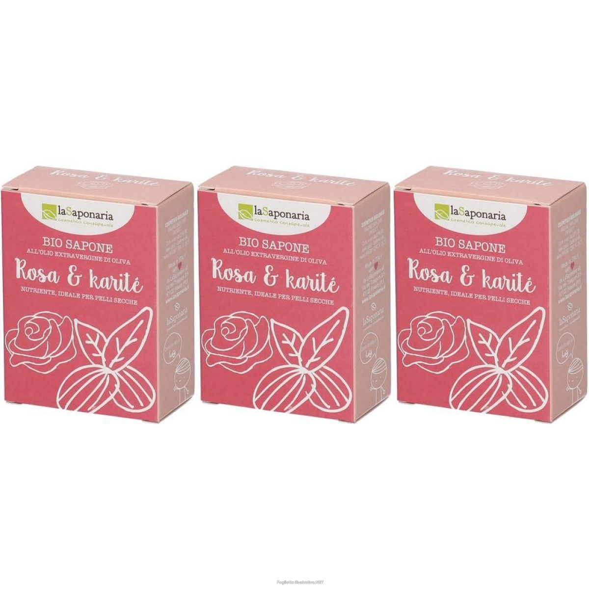 Cerca Offerte di la saponaria rosa e karite' 3x100 g e acquista online