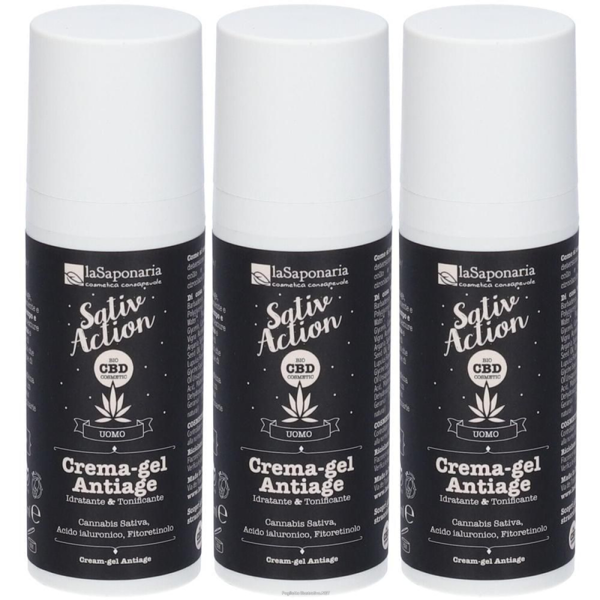 Cerca Offerte di la saponaria sativaction cbd cream gel viso antiage men 3x50 ml emulsi e acquista online