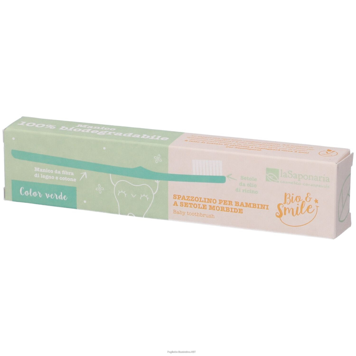 Cerca Offerte di la saponaria spazzolino bimbi in fibra vegetale colore verde 1 pz spaz e acquista online