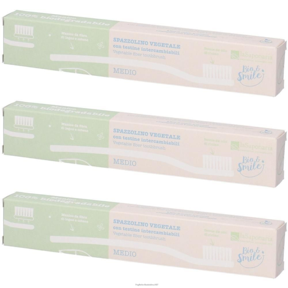 Cerca Offerte di la saponaria spazzolino fibra vegetale - setole medie 3x1 st e acquista online