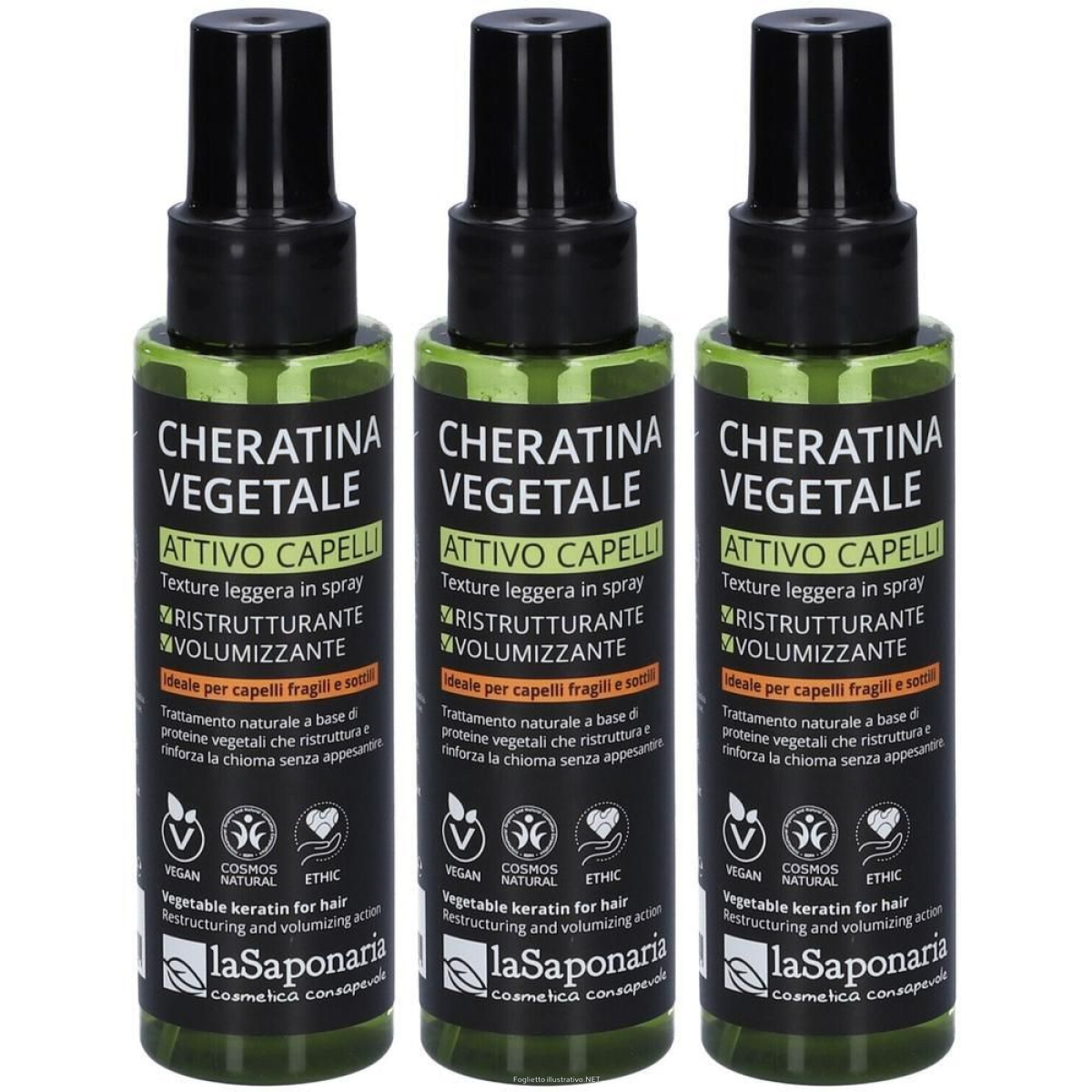 Cerca Offerte di la saponaria spray capelli cheratina vegetale 3x100 ml e acquista online