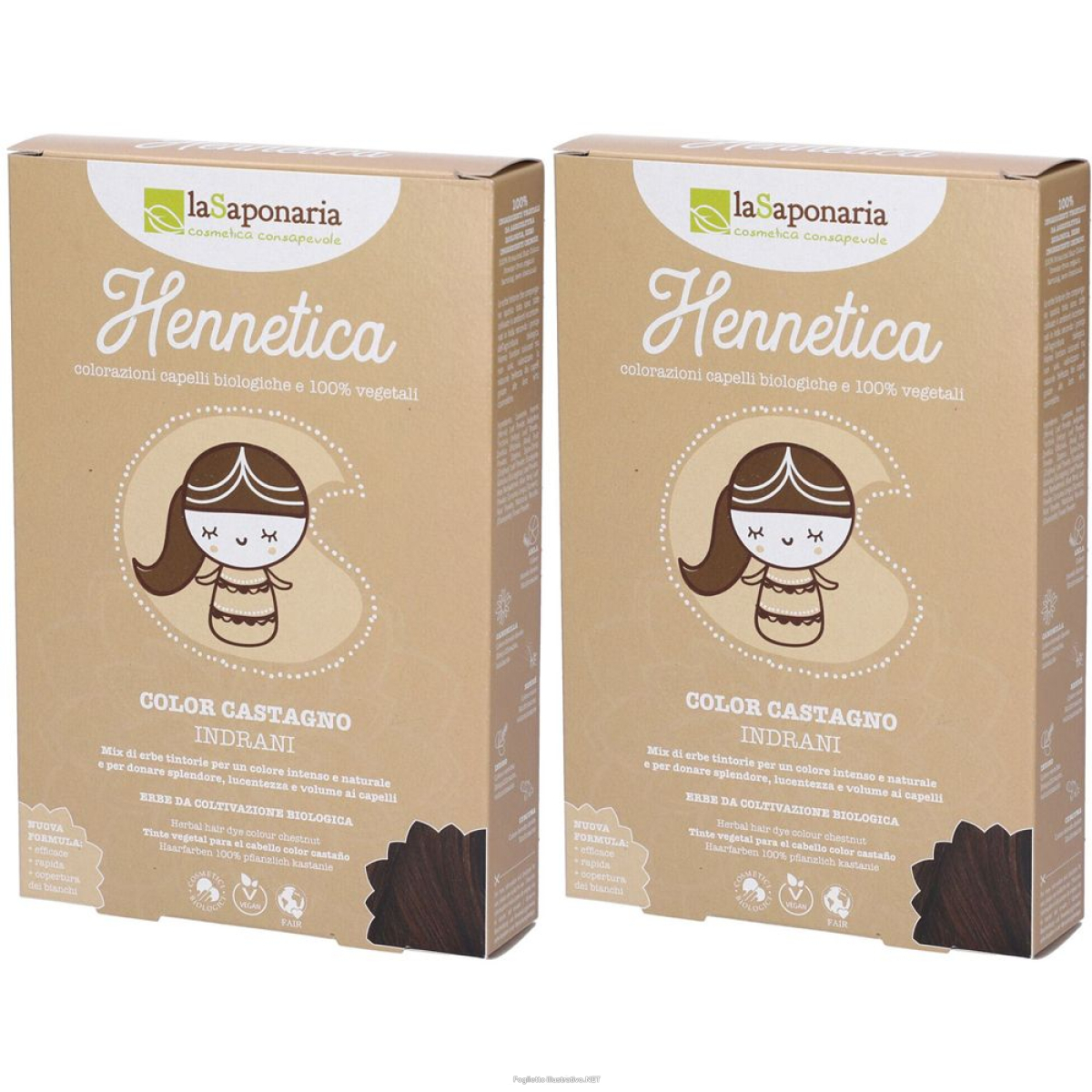 Cerca Offerte di la saponaria tinta vegetale castagno - indrani set da 2 2x100 g e acquista online