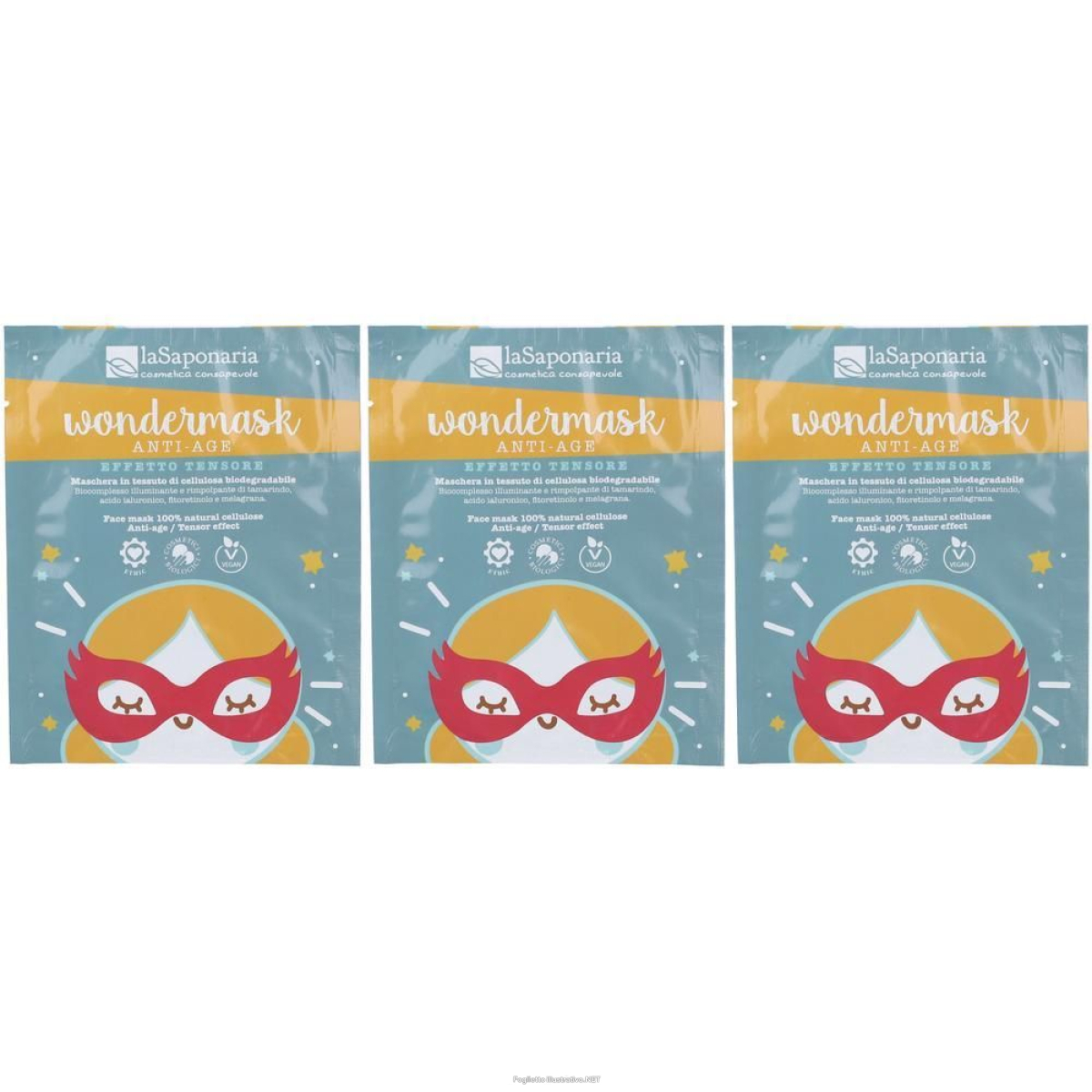 Cerca Offerte di la saponaria wondermask - maschera in tessuto anti-age 3x10 ml e acquista online