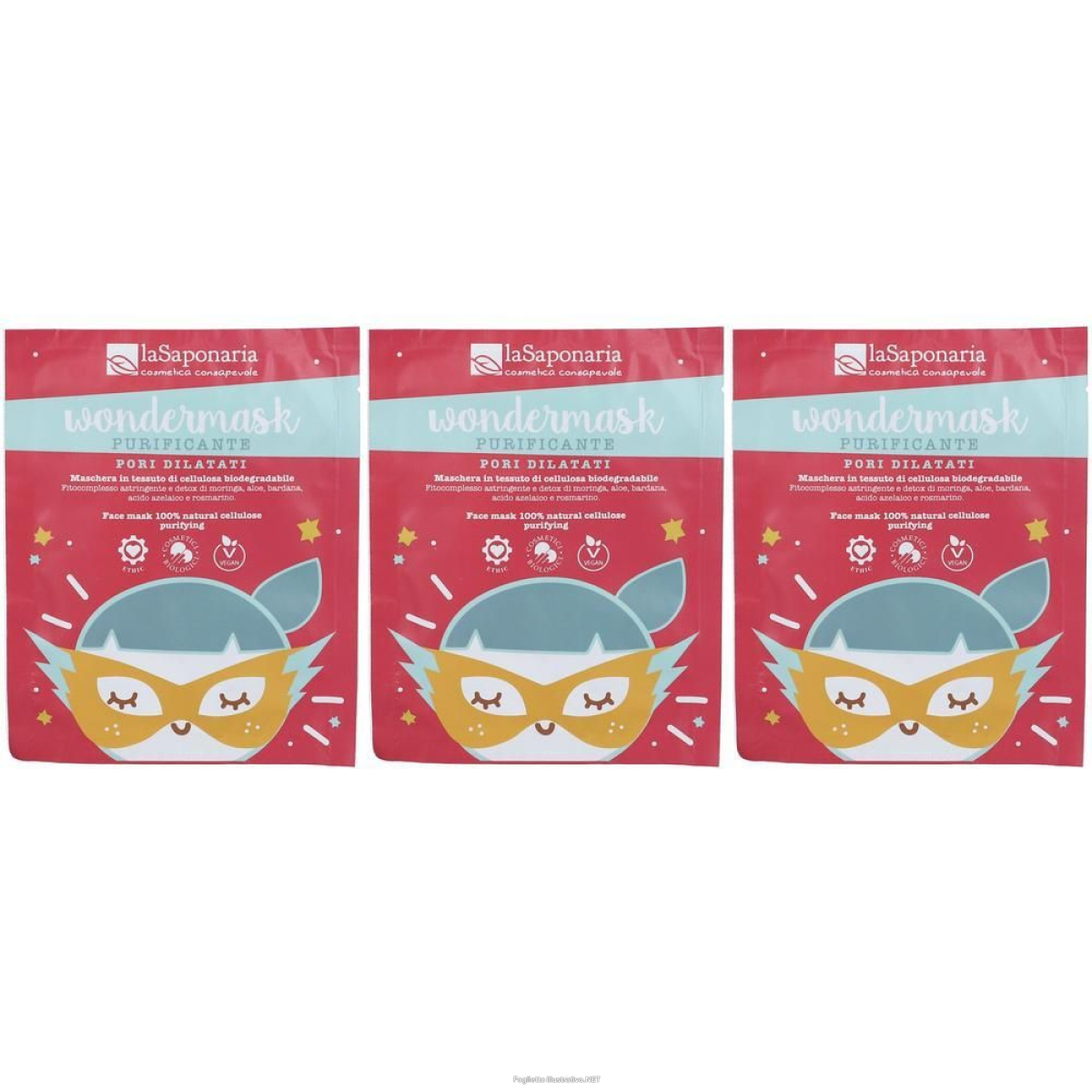 Cerca Offerte di la saponaria wondermask - maschera in tessuto purificante 3x10 ml e acquista online