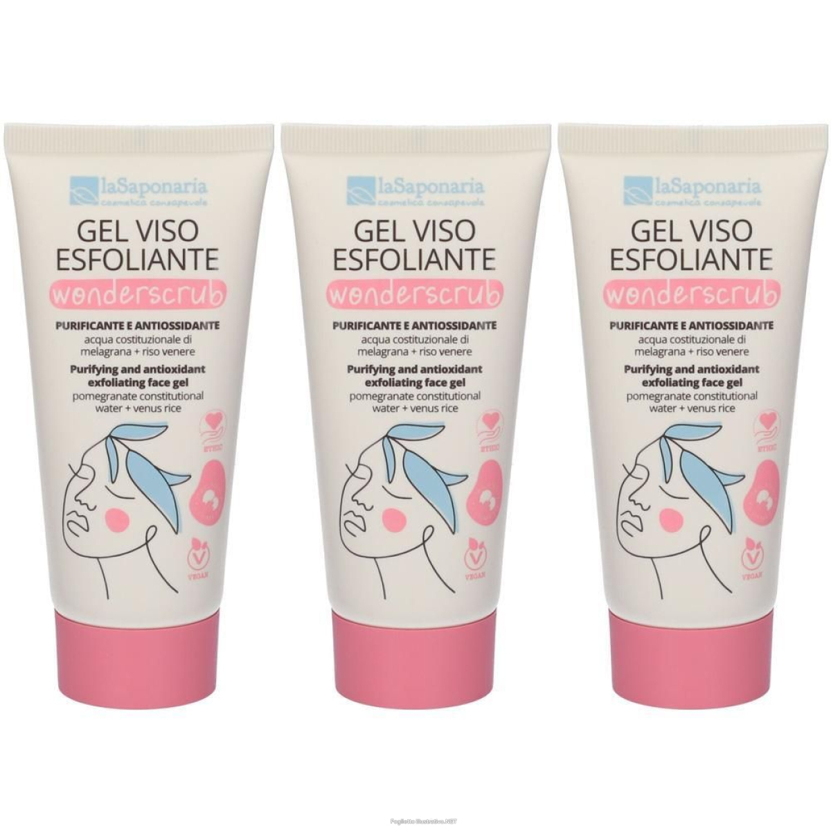 Cerca Offerte di la saponaria wonderscrub - gel esfoliante viso 3x100 ml e acquista online