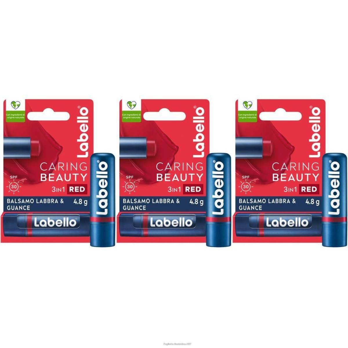 Cerca Offerte di labello caring beauty lip & cheek red spf30 4.8 g, burrocacao labbra e e acquista online