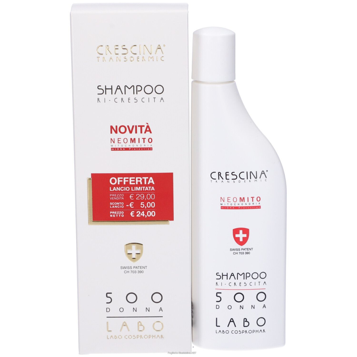 Cerca Offerte di labo crescina transdermic shampoo ri-crescita neo-mito formula 500 donna - shampoo per capelli diradati 150 ml e acquista online