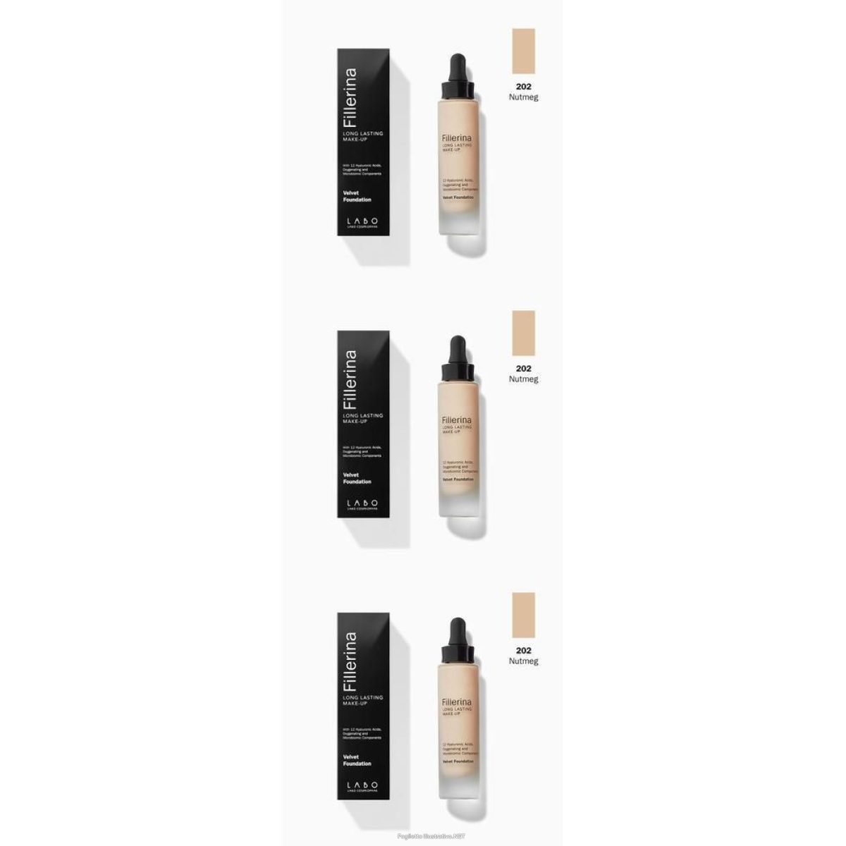 Cerca Offerte di labo fillerina long lasting make up velvet fundation colore 202 3x30 m e acquista online
