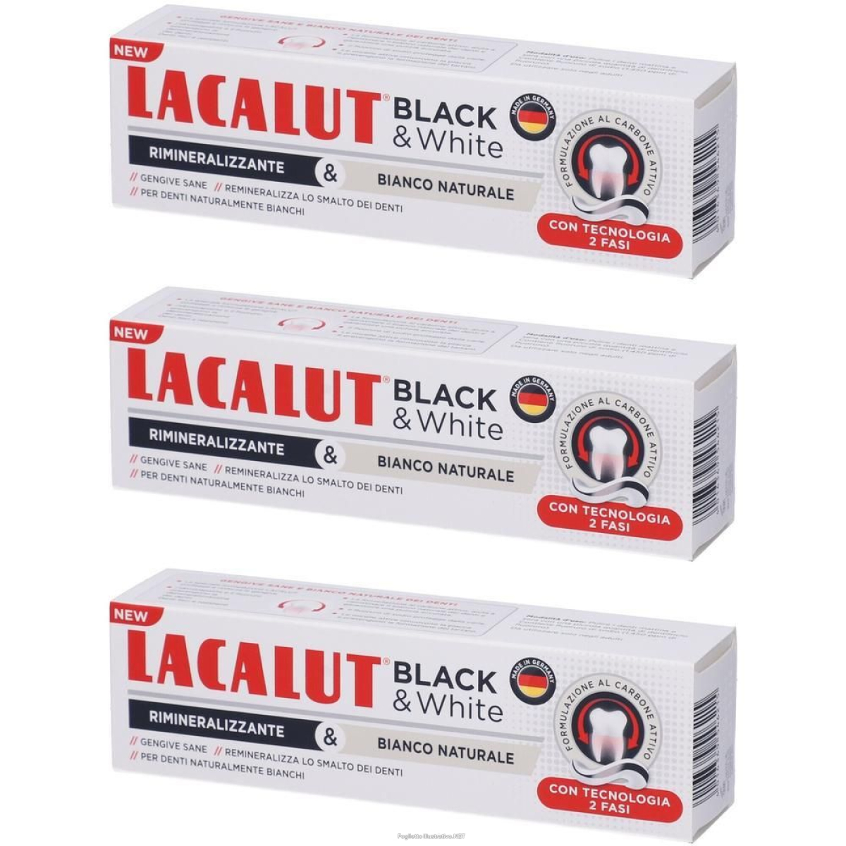 Cerca Offerte di lacalut® black&white dentifricio 3x75 ml e acquista online