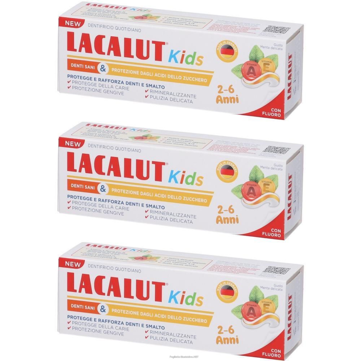 Cerca Offerte di lacalut kids dentifricio 2-6 anni 3x55 ml e acquista online