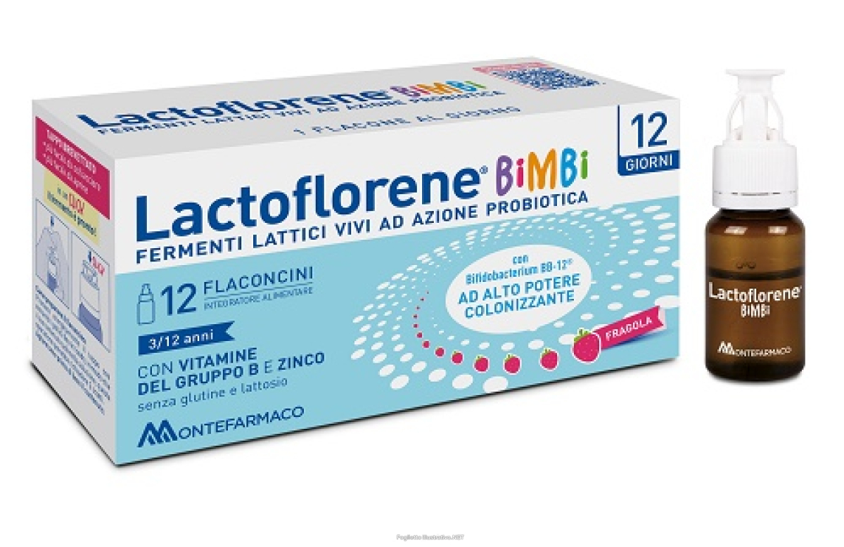 Cerca Offerte di lactoflorene bimbi fermenti lattici vivi ad azione probiotica 12 flaconcini gusto fragola e acquista online