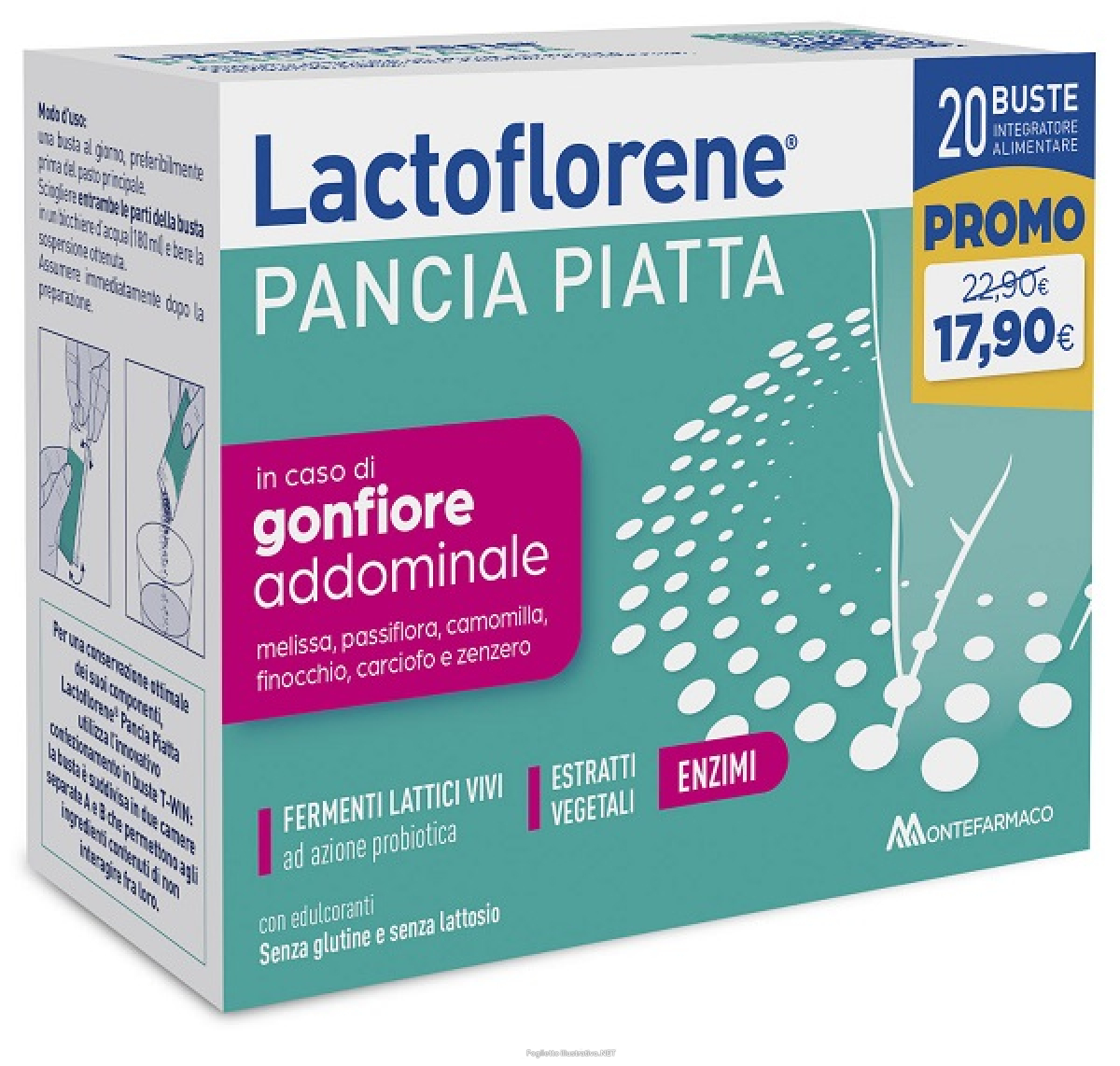 Cerca Offerte di lactoflorene pancia piatta gonfiore e gas 20 bustine e acquista online