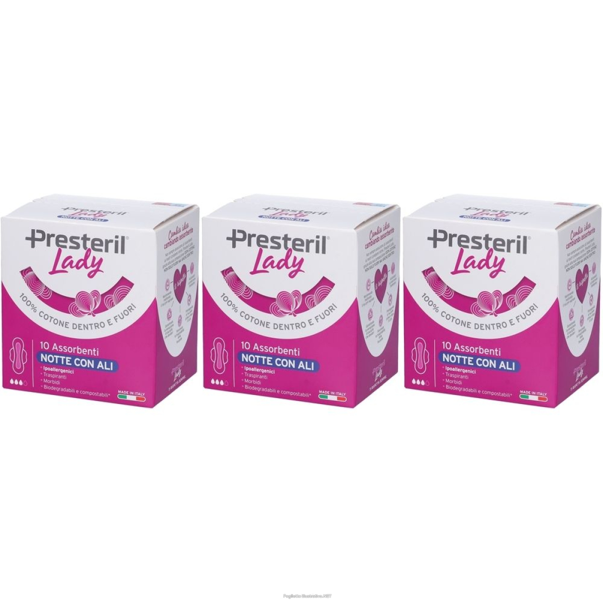 Cerca Offerte di lady presteril pura protezione® notte ali set da 3 3x10 pz assorbenti e acquista online