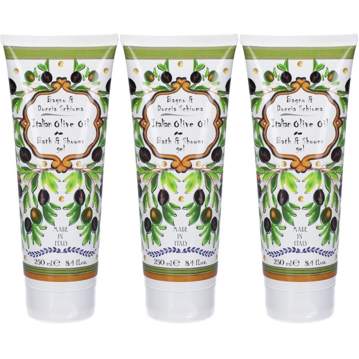 Cerca Offerte di Le maioliche docciaschiuma in tubo linea olio d'oliva 3x250 ml e acquista online