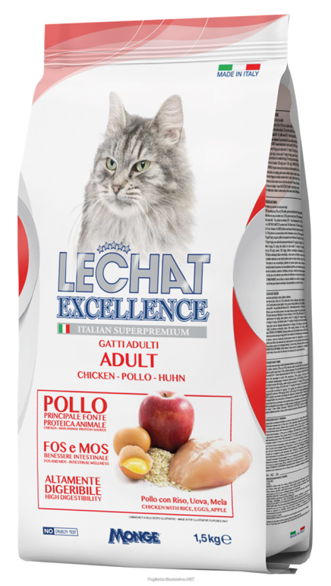 Cerca Offerte di lechat excellence cibo secco pollo per gatti adulti 1,5kg e acquista online