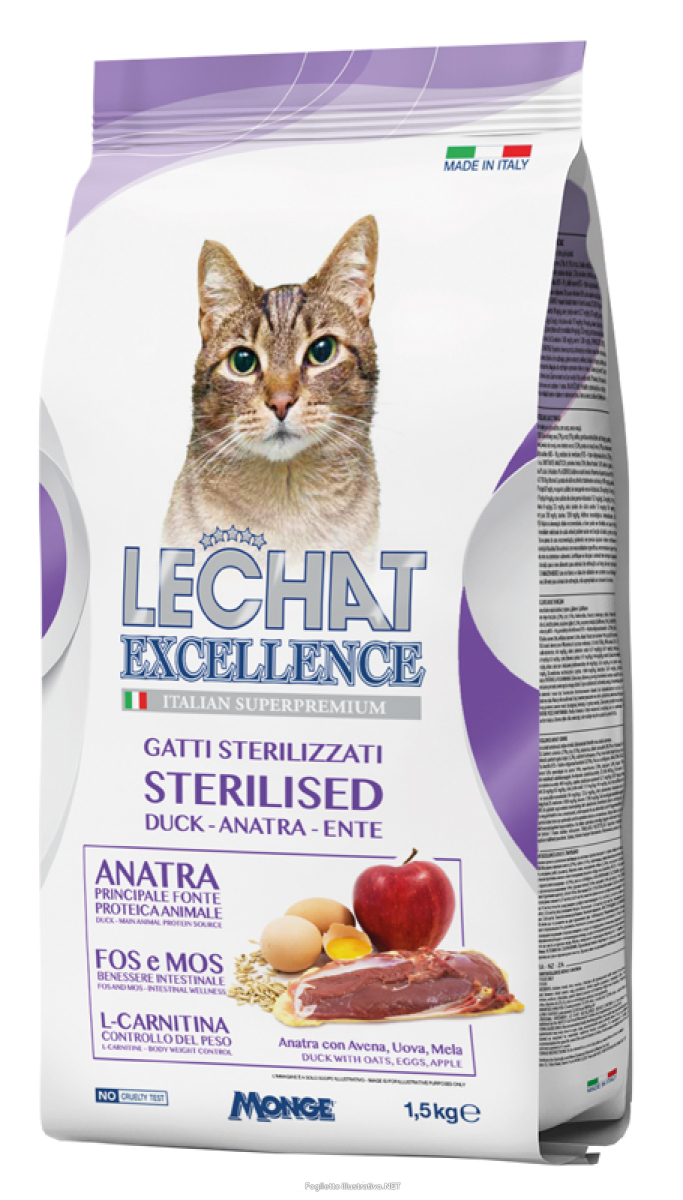 Cerca Offerte di lechat excellence sterilised cibo secco anatra per gatti adulti 1,5kg e acquista online
