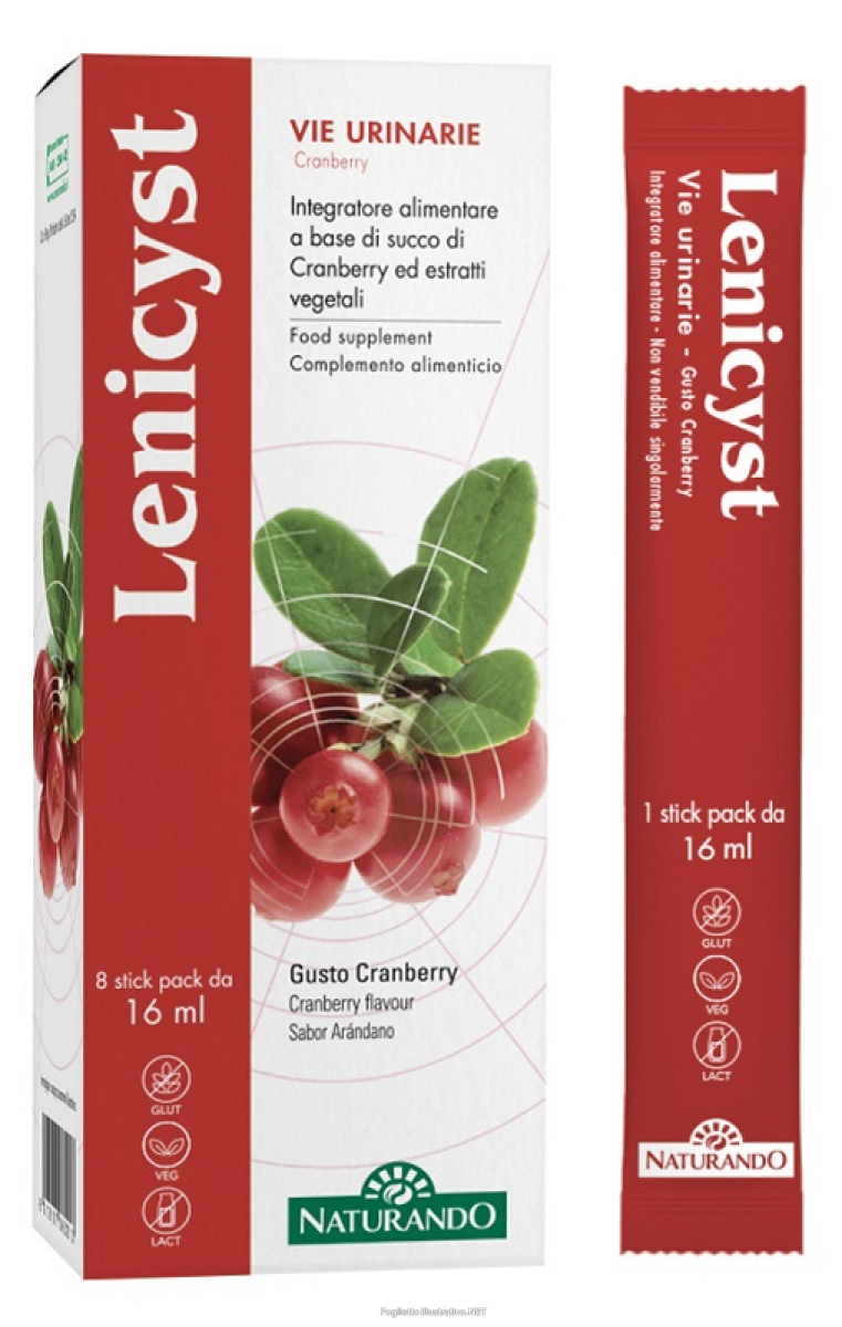 Cerca Offerte di lenicyst integratore per funzionalità delle vie urinarie 8 stick pack da 16ml e acquista online