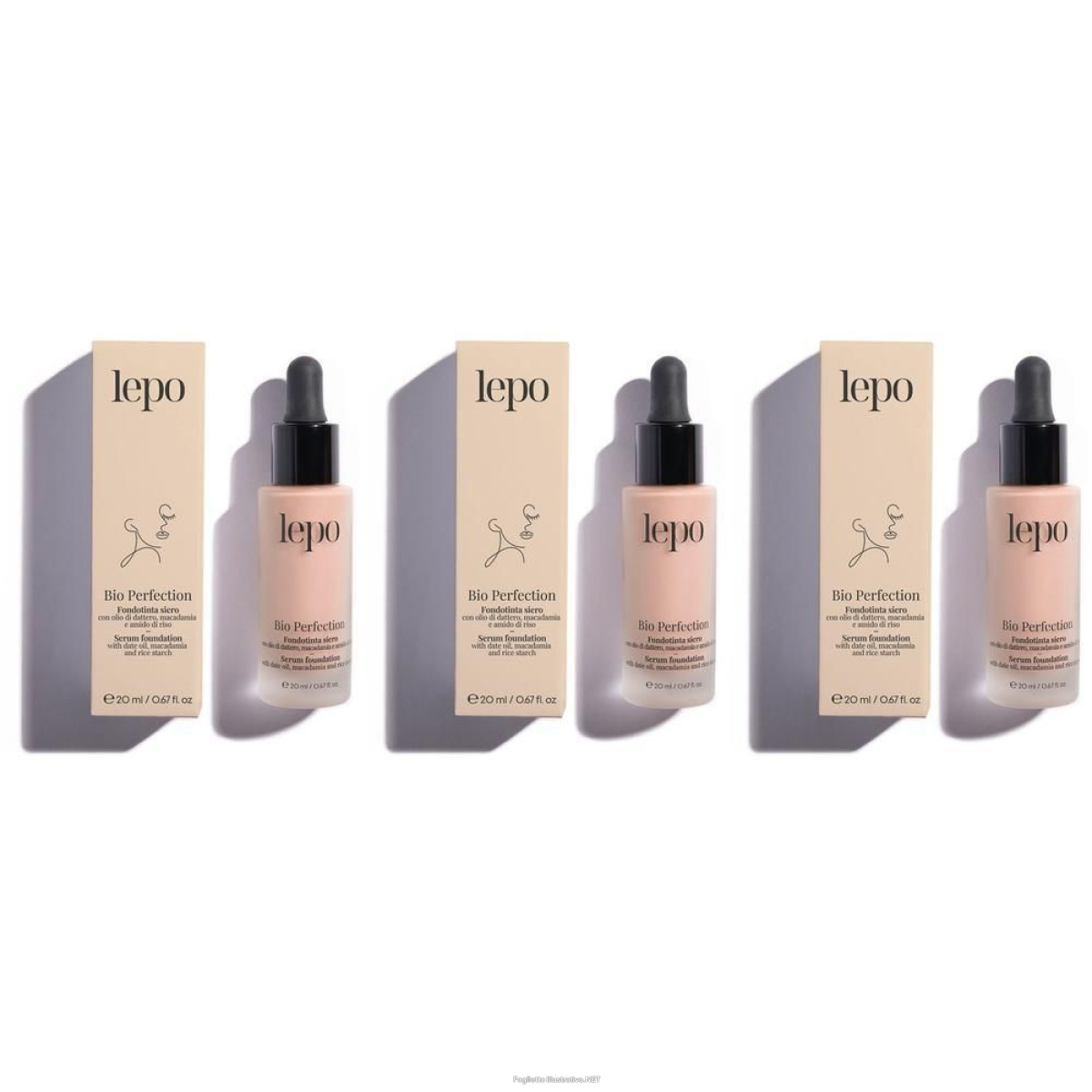 Cerca Offerte di lepo bio perfection fondotinta siero nuance 02 naturale 3x1 pz siero e acquista online