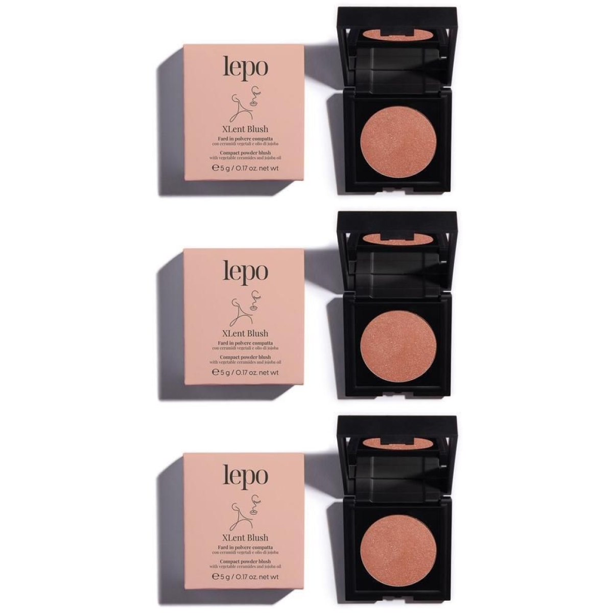 Cerca Offerte di Lepo xlent blush fard in polvere compatta nuance 03 3x1 st e acquista online
