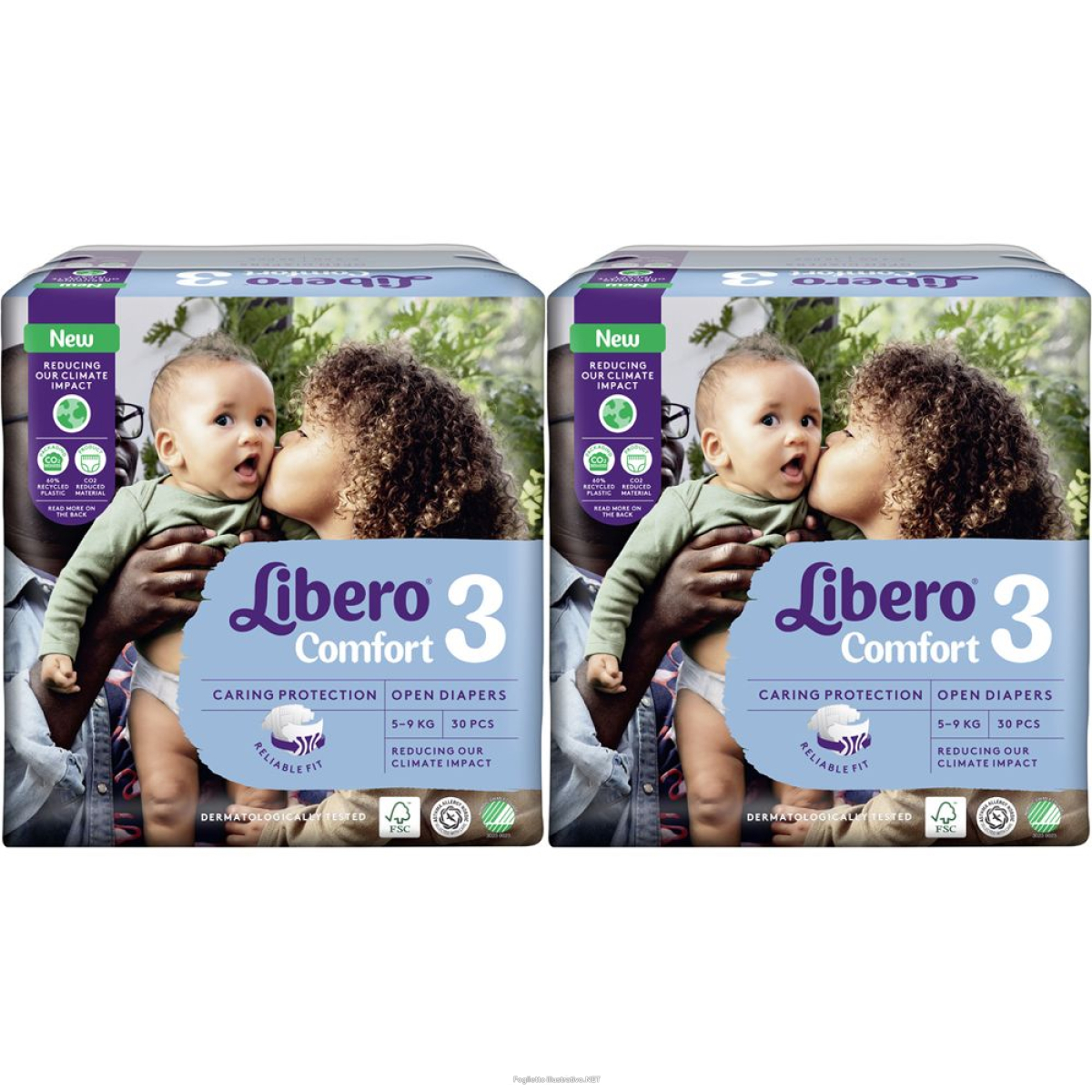 Cerca Offerte di libero comfort 3 5-9 kg set da 2 2x30 pezzi pannolini e acquista online