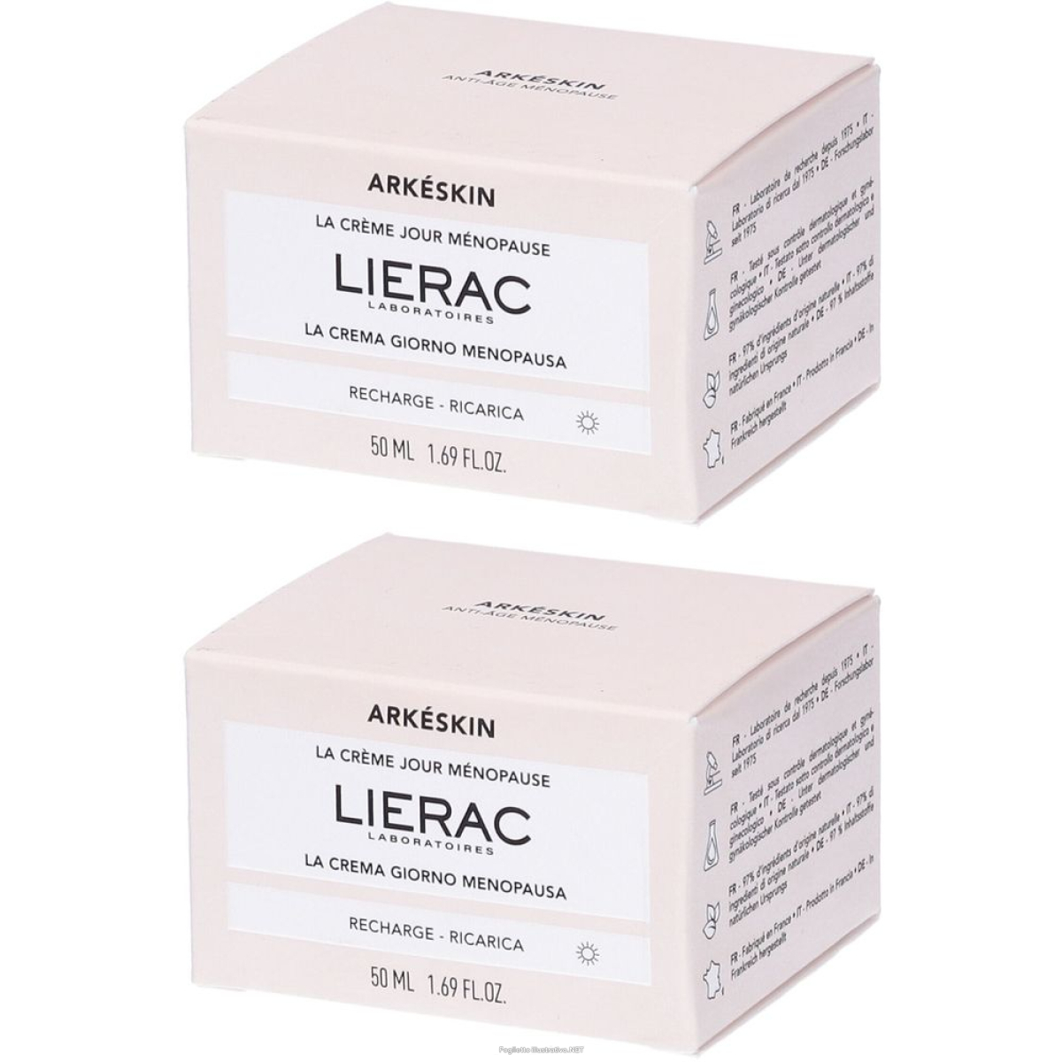 Cerca Offerte di lierac arkeskin crema giorno menopausa ricarica set da 2 2x50 ml e acquista online