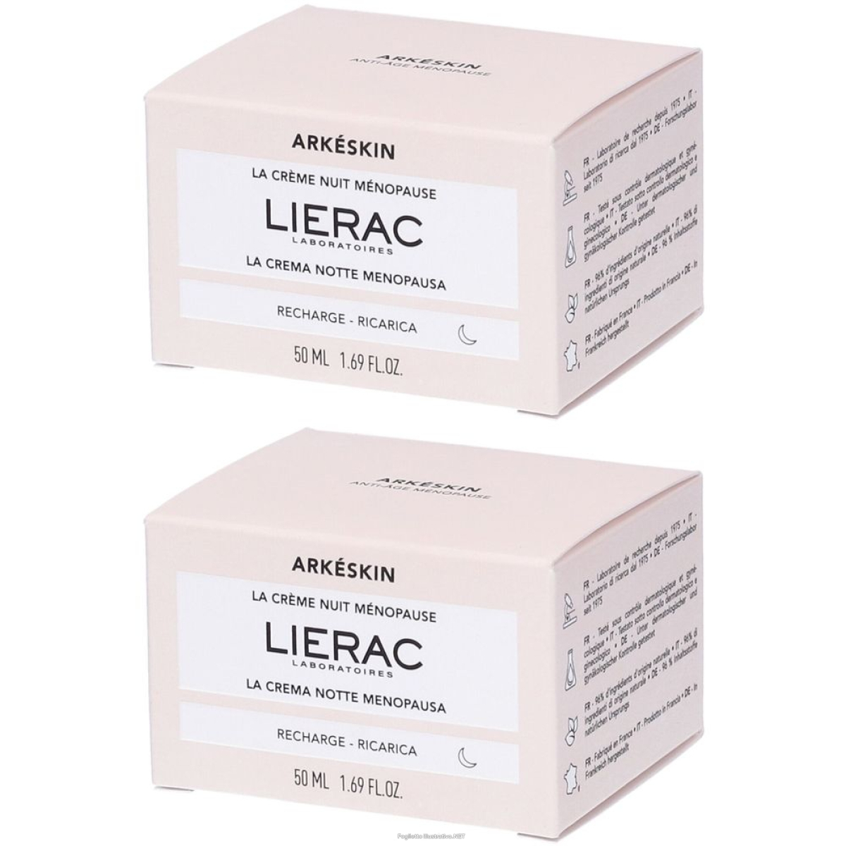 Cerca Offerte di lierac arkeskin crema notte menopausa ricarica set da 2 2x50 ml e acquista online