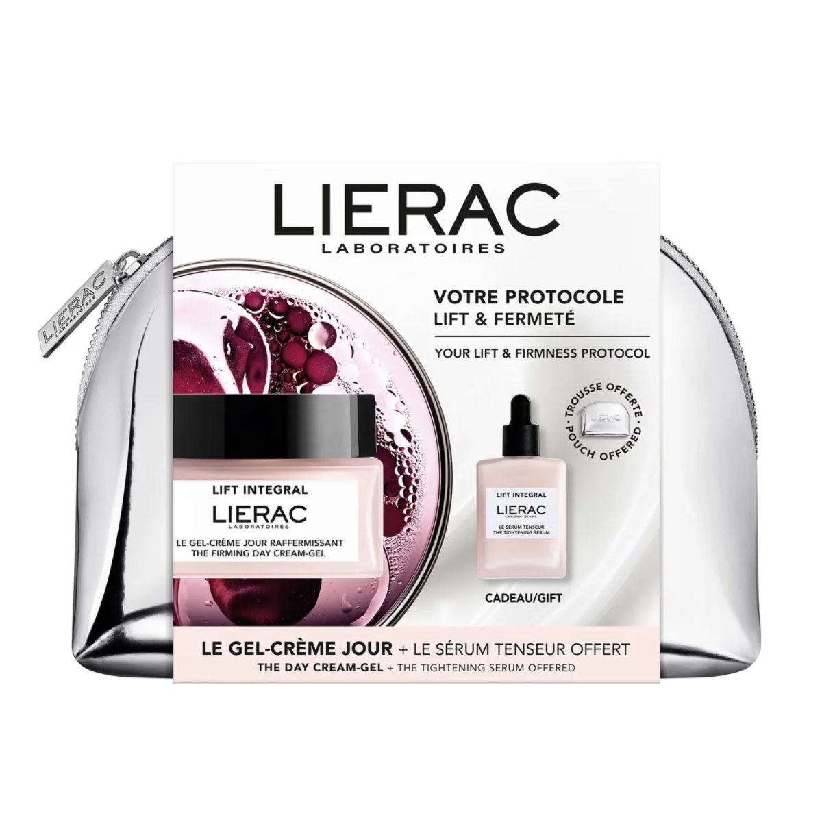 Cerca Offerte di Lierac trousse lift integral protocollo rassodante - il gel crema giorno 50 ml + il siero tensore 30 ml + pochette e acquista online