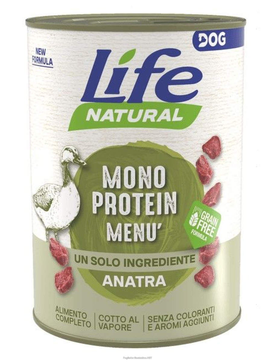 Cerca Offerte di lifepetcare life cane natural monoproteico anatra 400gr (lattina) e acquista online