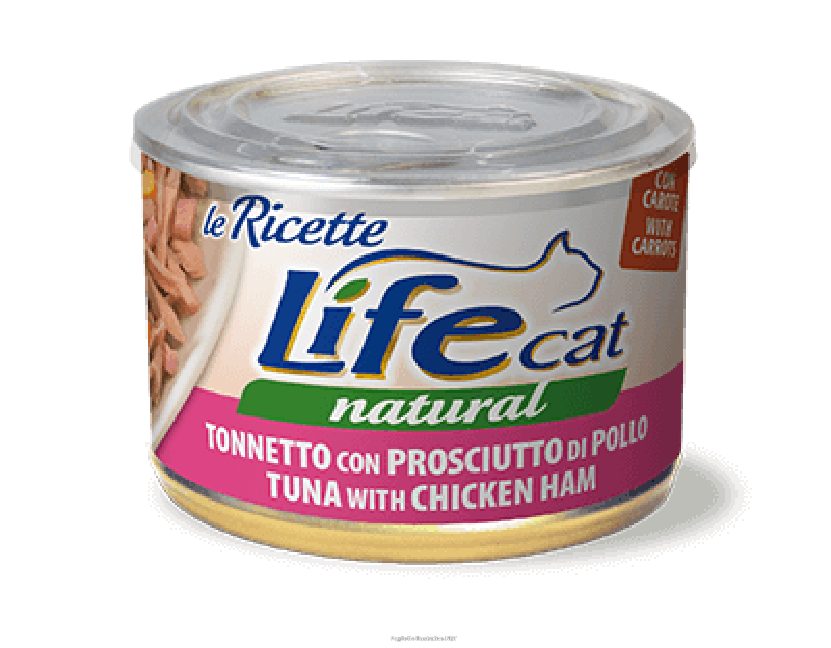 Cerca Offerte di lifepetcare life gatto natural le ricette tonnetto prosciutto 150gr (lattina) e acquista online