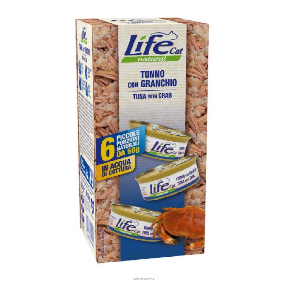 Cerca Offerte di lifepetcare life gatto natural tonno granchio 6x50gr (lattina) multipack e acquista online