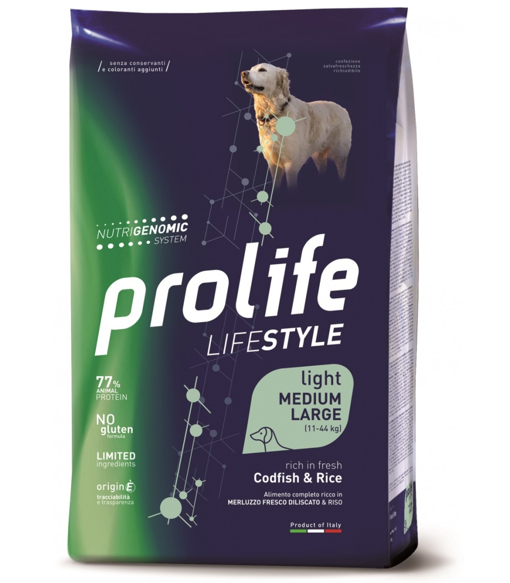 Cerca Offerte di Lifestyle light merluzzo e riso - alimento completo per cani adulti taglia media e grande 2,5 kg e acquista online