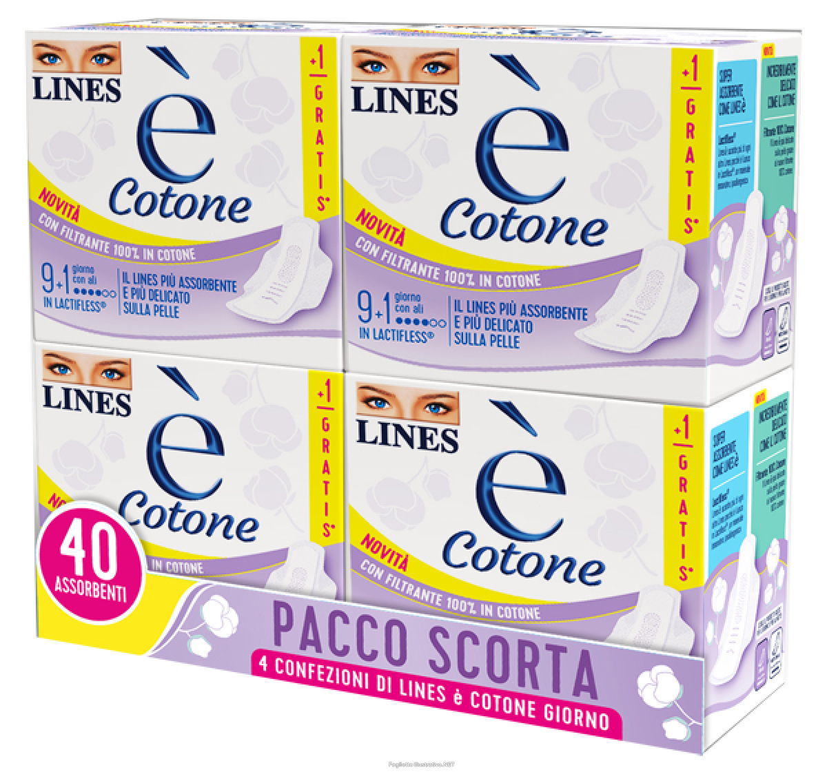 Cerca Offerte di lines È assorbenti cotone giorno con ali pacco scorta 1 pz e acquista online