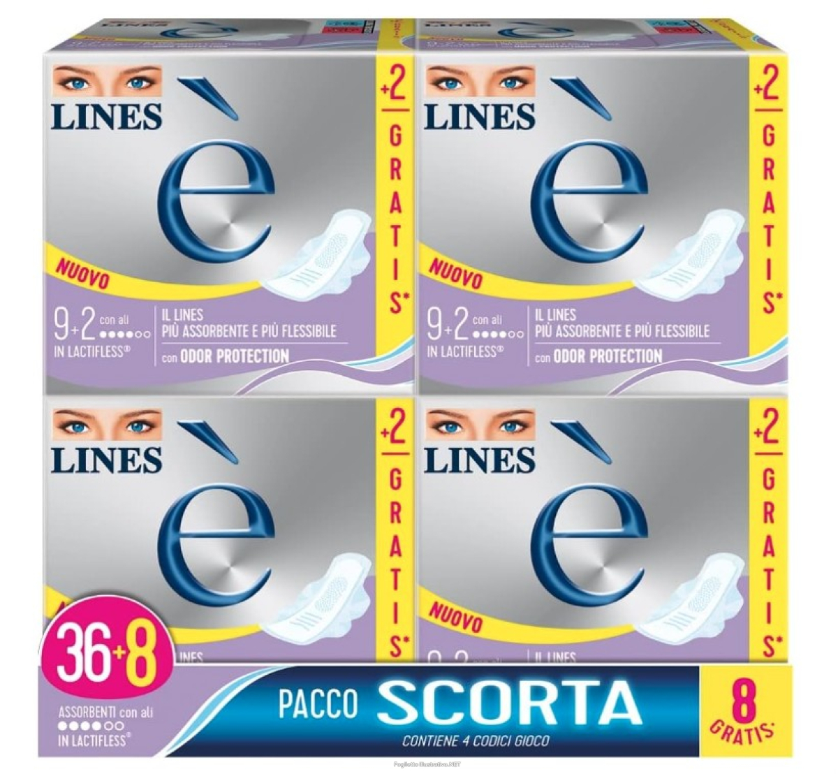 Cerca Offerte di lines è giorno assorbente con ali pacco scorta 44 pz assorbenti e acquista online