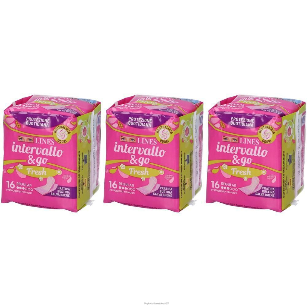 Cerca Offerte di lines intervallo & go fresh 3x16 pz assorbenti e acquista online