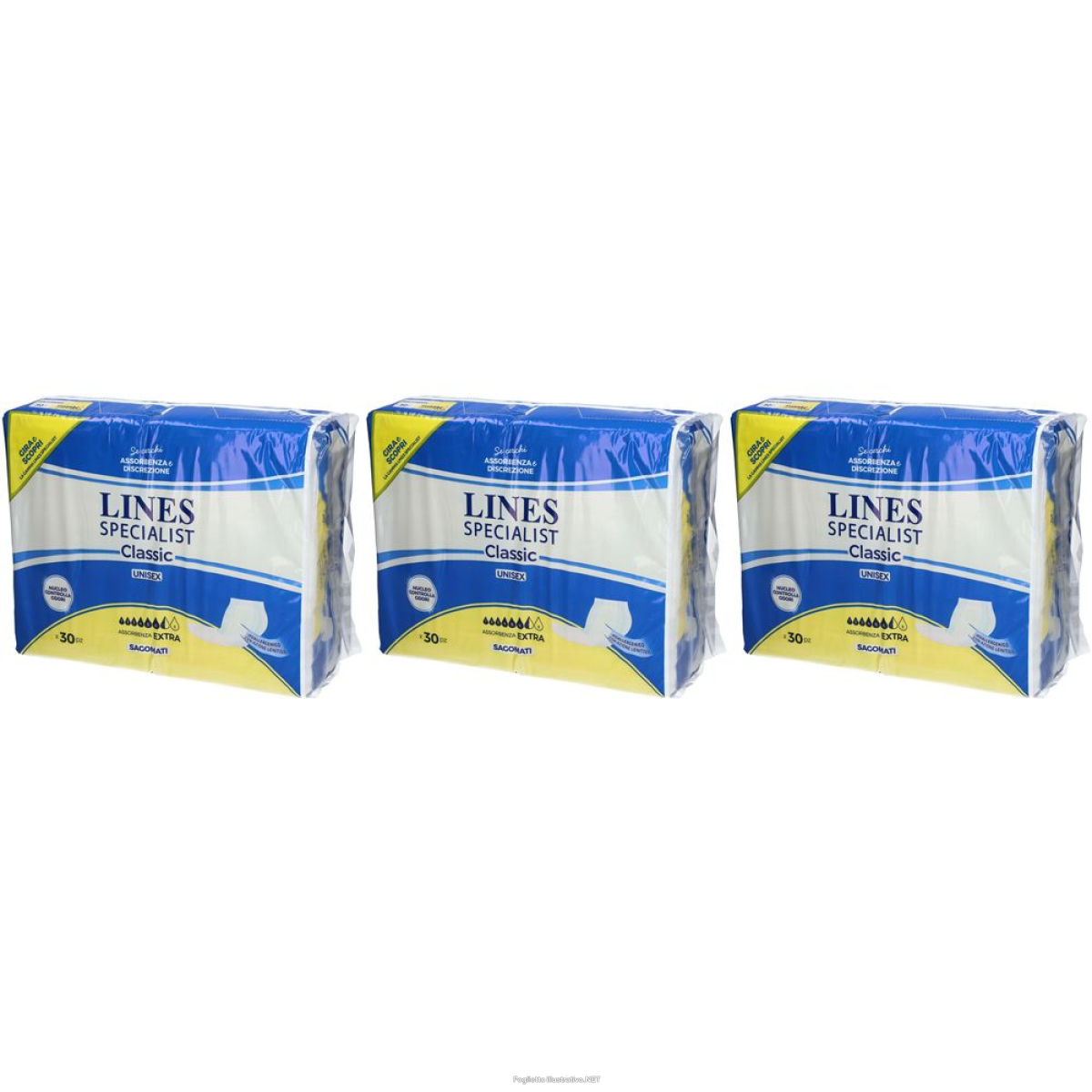 Cerca Offerte di lines specialist classic unisex sagomati set da 3 3x30 pz assorbenti e acquista online