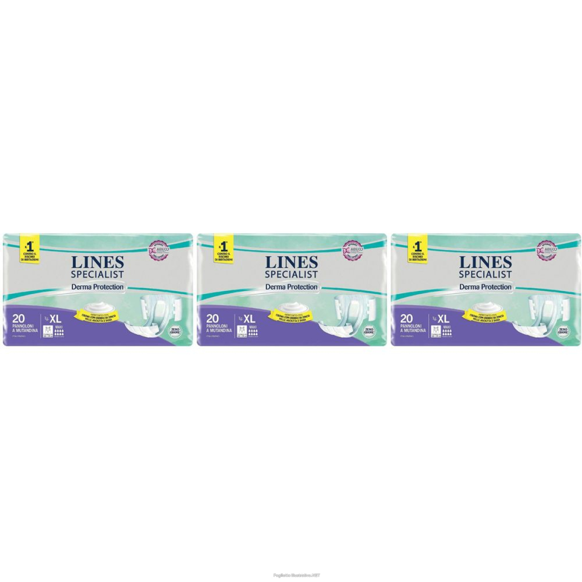 Cerca Offerte di lines specialist derma protection maxi set da 3 3x20 pz assorbenti e acquista online