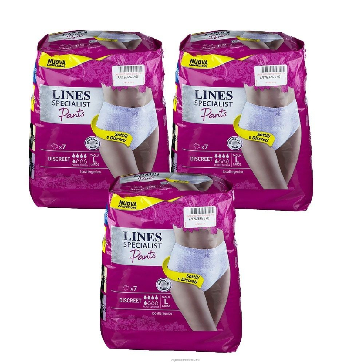 Cerca Offerte di lines specialist pants descreet l set da 3 3x7 pz assorbenti e acquista online