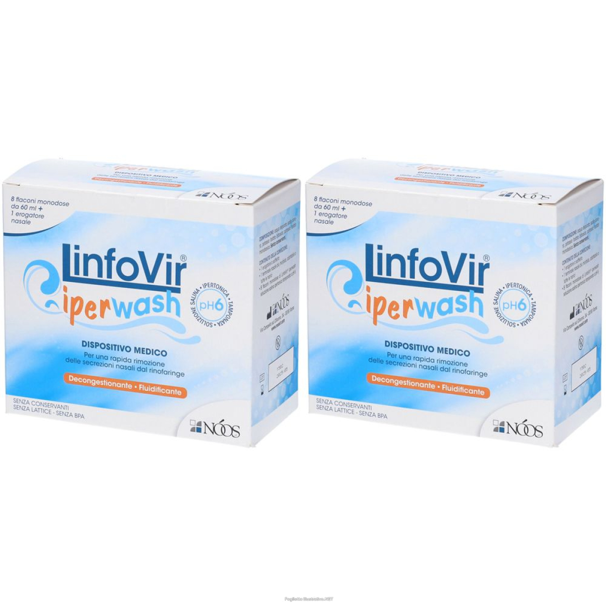 Cerca Offerte di linfovir iperwash soluzione salina ipertonica tamponata set da 2 2x8x6 e acquista online