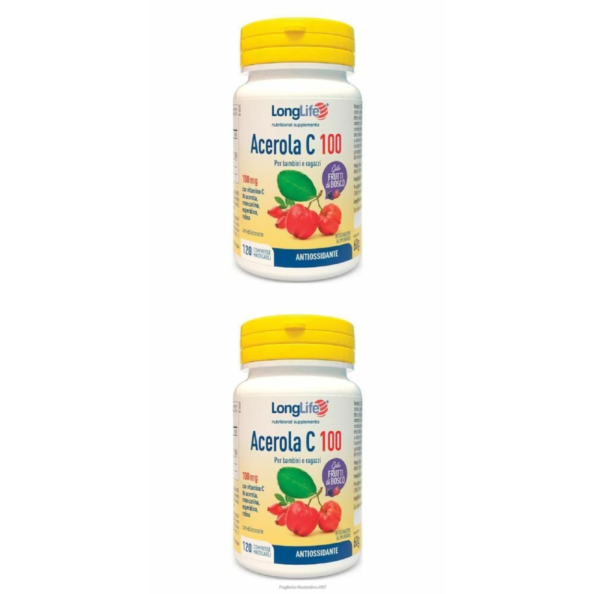 Cerca Offerte di longlife acerola c100 frutti di bosco 120 compresse 2x120 pz e acquista online