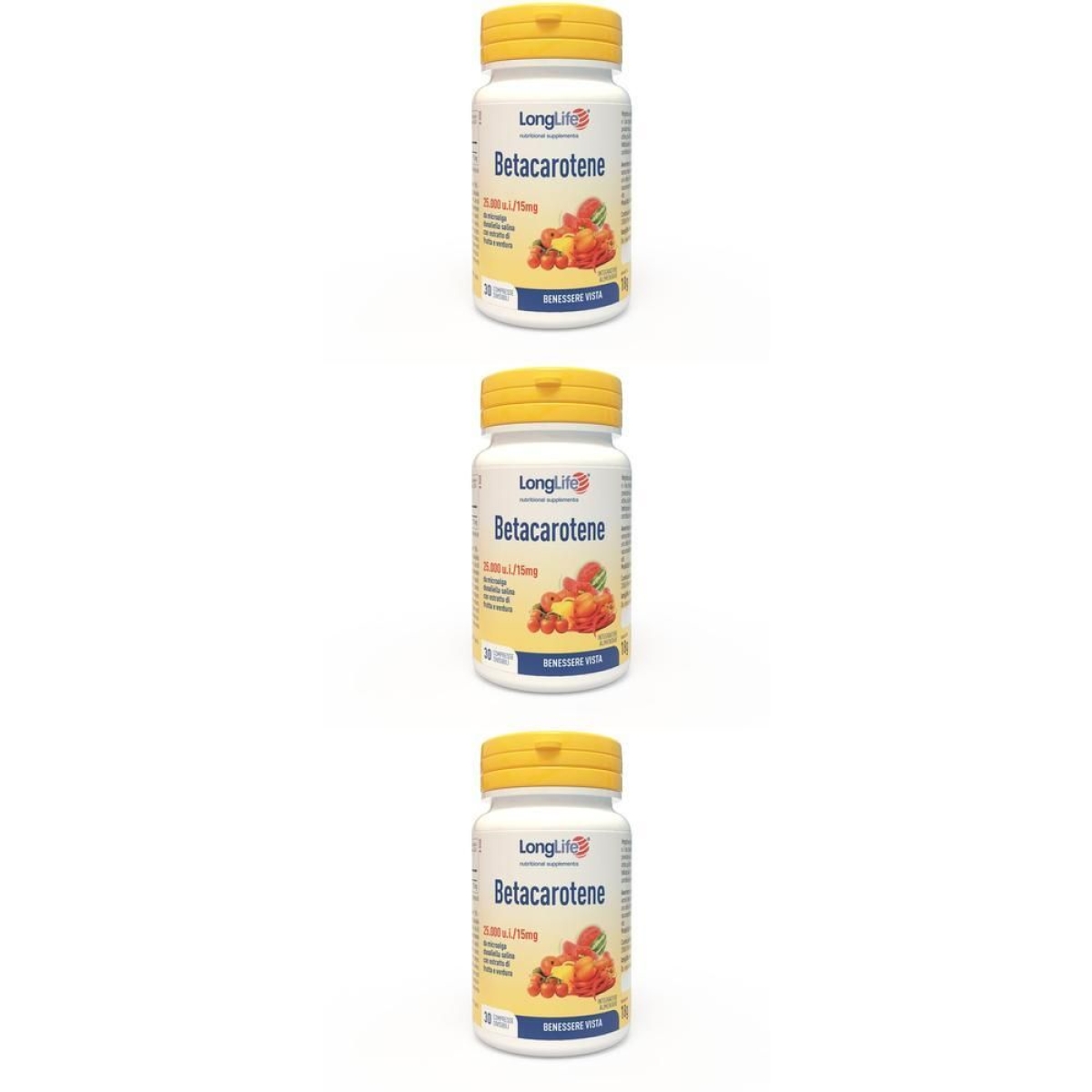 Cerca Offerte di longlife® betacarotene 25.000 3x18 g compresse e acquista online