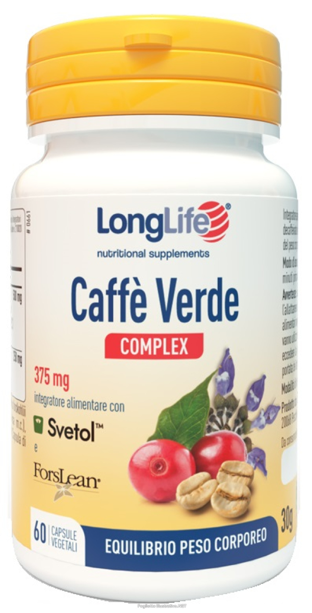 Cerca Offerte di longlife caffè verde complex integratore per l'equilibrio del peso corporeo 60 capsule e acquista online