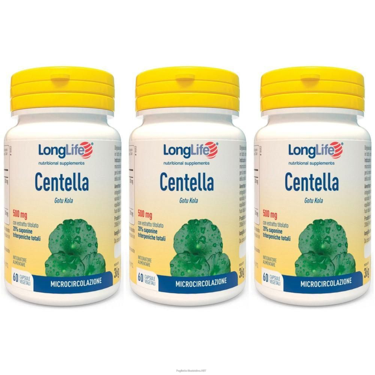 Cerca Offerte di longlife centella 20% 60 capsule 3x36 g e acquista online