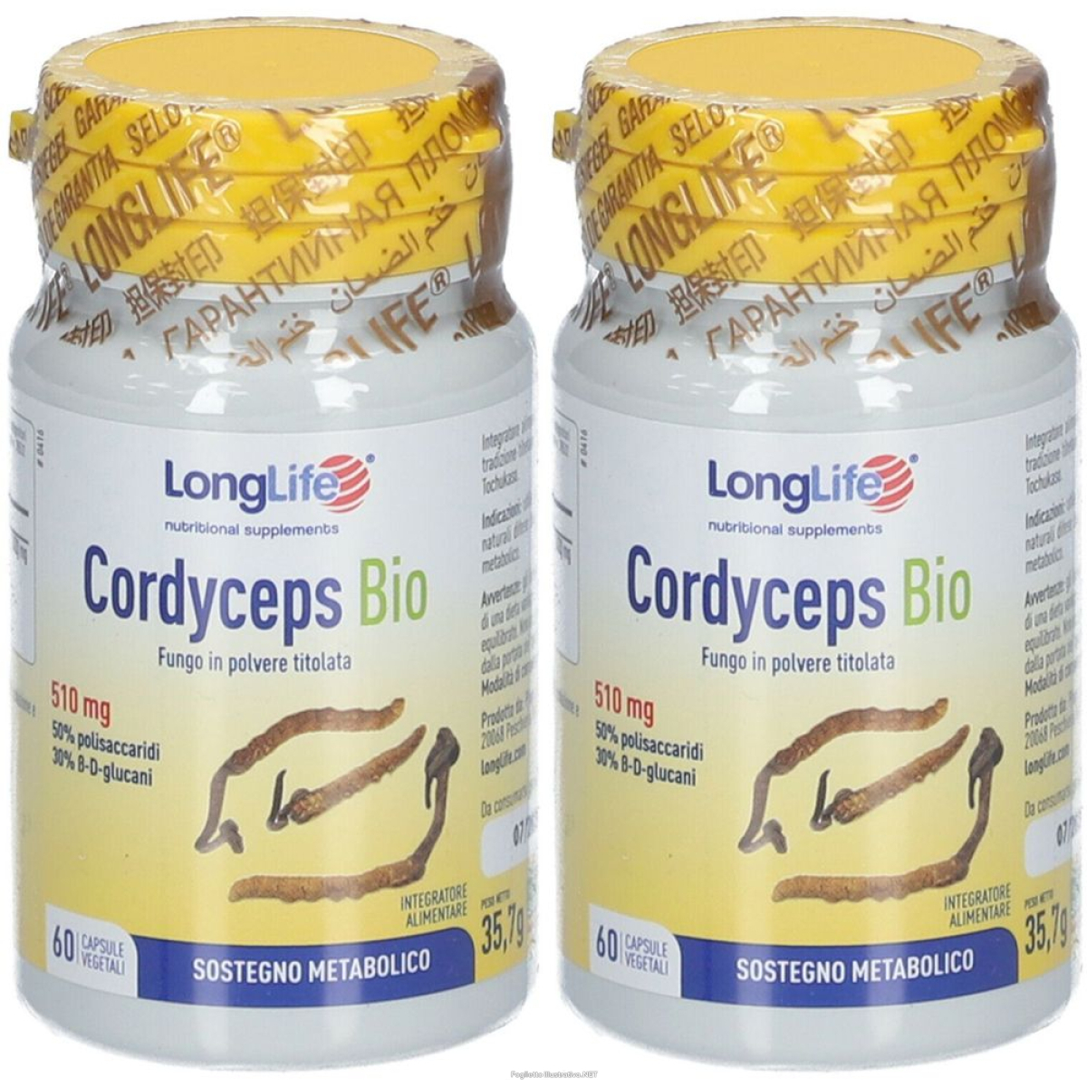 Cerca Offerte di longlife® cordyceps bio 510mg set da 2 2x35,7 g capsule e acquista online