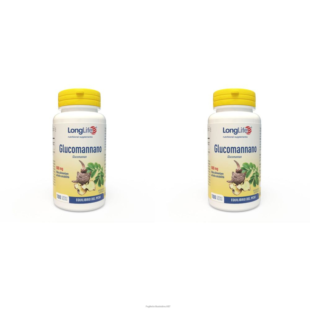 Cerca Offerte di longlife glucomannano 500mg capsule set da 2 2x100 pz e acquista online