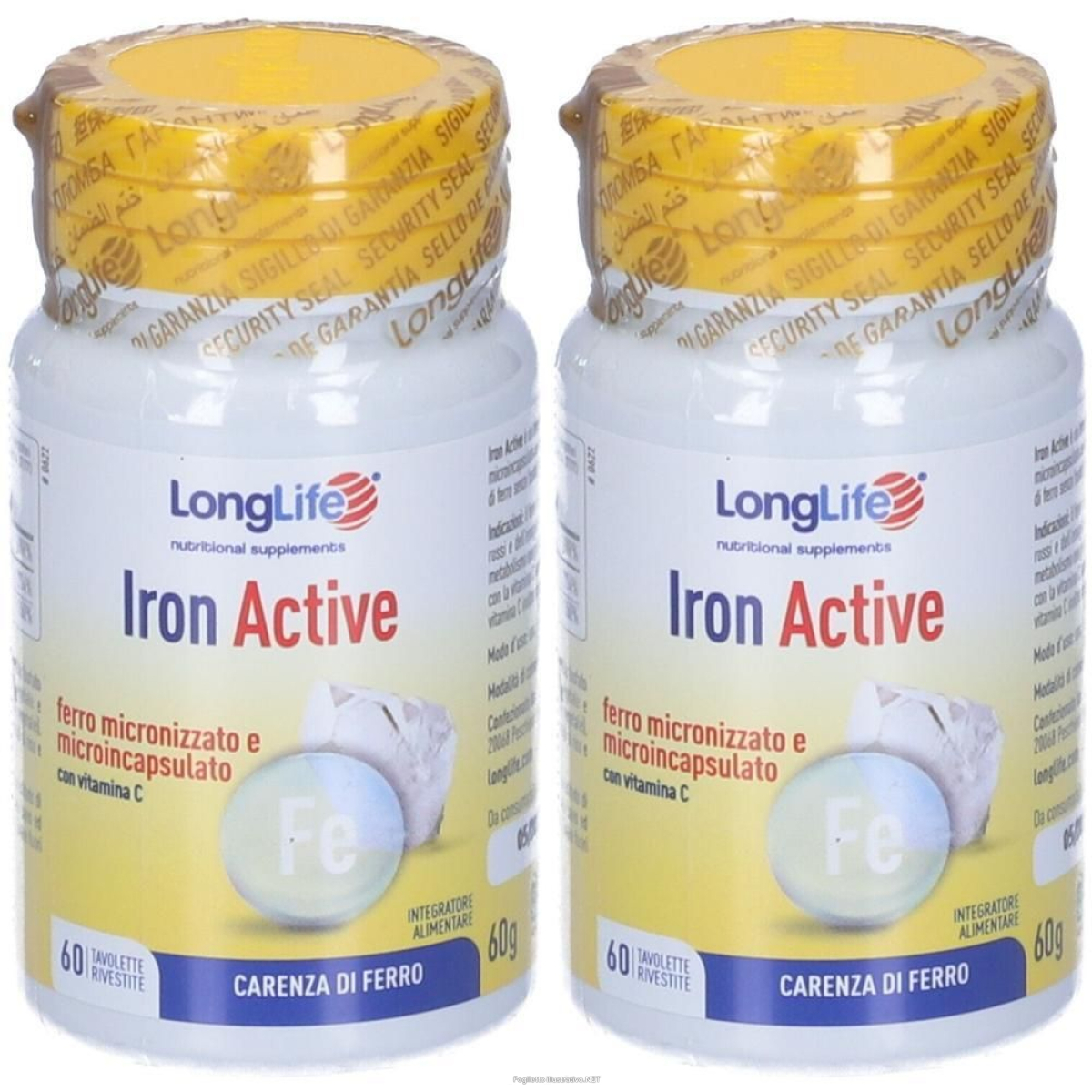 Cerca Offerte di longlife iron active tavolette 2x60 g compresse rivestite con film e acquista online