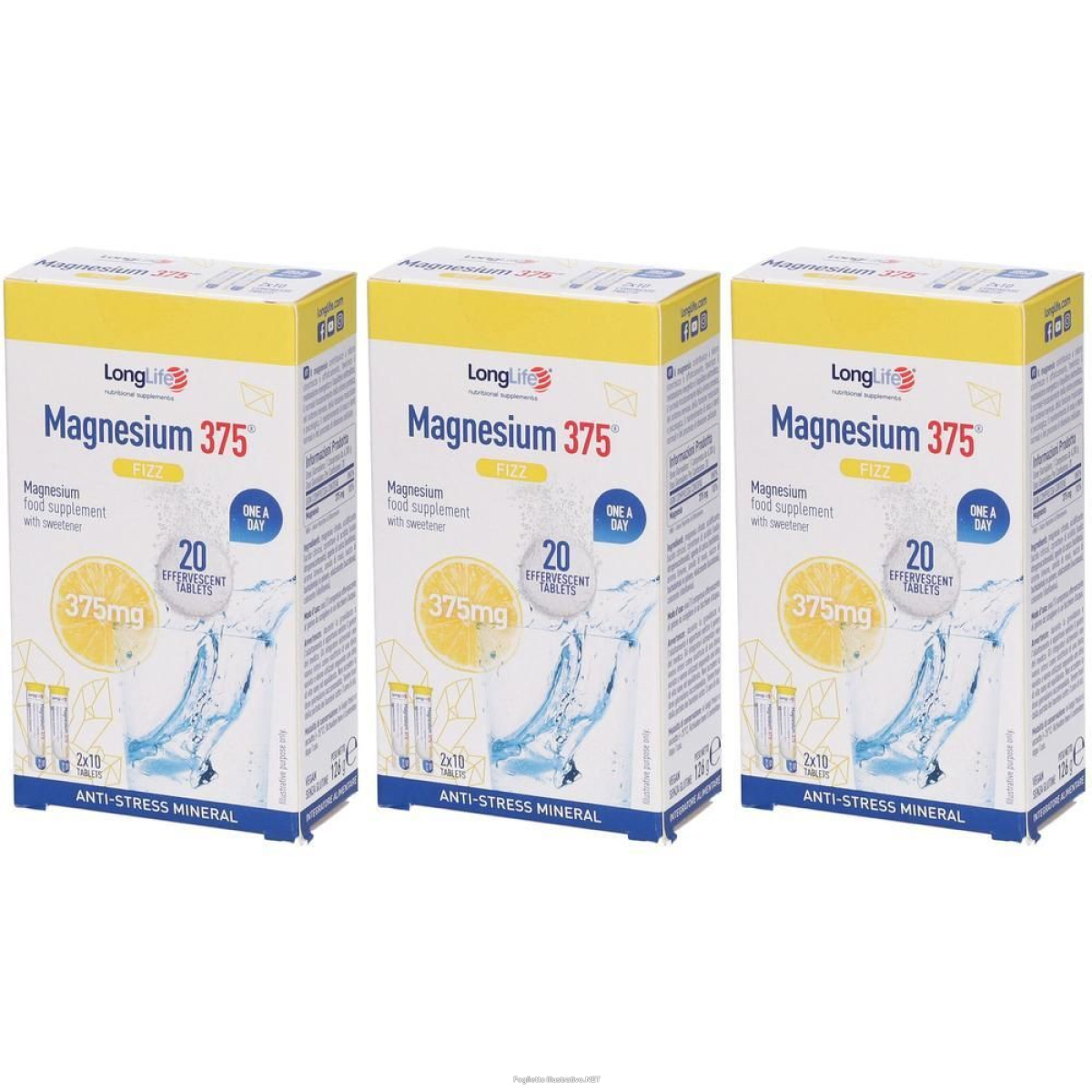 Cerca Offerte di longlife® magnesium 375® fizz 3x126 g compresse effervescenti e acquista online