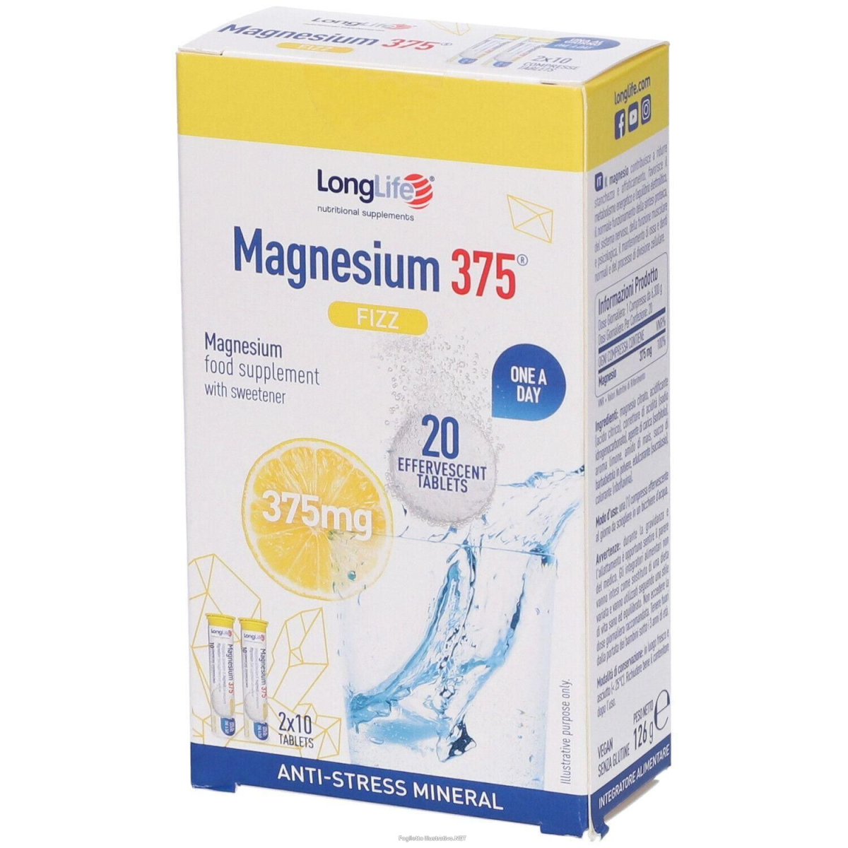 Cerca Offerte di longlife® magnesium 375® fizz 4x126 g compresse effervescenti e acquista online