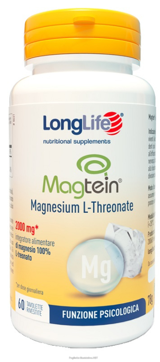 Cerca Offerte di longlife magtein magnesium l-threonate integratore per la funzione psicologica 60 tavolette e acquista online