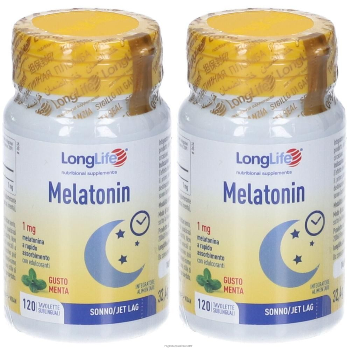 Cerca Offerte di longlife melatonin tavolette gusto menta 2x32,4 g e acquista online