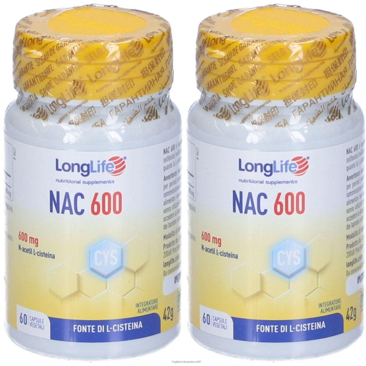 Cerca Offerte di longlife nac 600 integratore alimentare set da 2 2x42 g capsule e acquista online